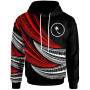 Chuuk - Custom Personalised Hoodie - Wave Pattern Alternating Red Color