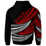 Chuuk - Custom Personalised Hoodie - Wave Pattern Alternating Red Color