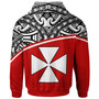 Wallis And Futuna All Over Hoodie - Polynesian Curve Style