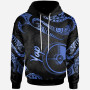 Yap Polynesian Hoodie - Poly Tattoo Blue Version