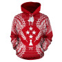 Kosrae Polynesian All Over Hoodie Map Red White