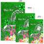 Fiji Custom Personalised Area Rug - Turtle Plumeria (Green) Polynesian 5