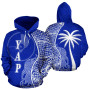 Yap Polynesian Hoodie Coconut Tree Blue