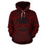 Marquesas Islands All Over Hoodie - Marquesas Islands Coat Of rms Polynesian Red Black