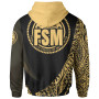 Federated States of Micronesia Hoodie - Gold Polynesian Patterns Sport Style