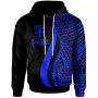 Fiji Custom Personalised Hoodie Blue - Tentacle Tribal Pattern