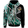 Vanuatu Hoodie - Tribal Flower Special Pattern Green Color