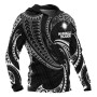 Marshall Islands Polynesian Hoodie - White Tribal Wave