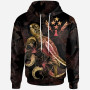 Kosrae Polynesian Hoodie - Turtle With Blooming Hibiscus Gold