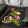 Vanuatu Polynesian Custom Personalised Area Rug - Plumeria Tribal Polynesian 3