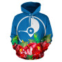 Yap Polynesian Hoodie Flag Hibiscus