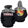 Tonga All Over Hoodie - Polynesian Black Style