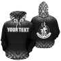 Vanuatu All Over Custom Personalised Hoodie - Black Fog Style