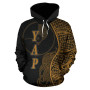 Yap Polynesian Hoodie Coconut Tree Gold