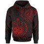 Samoa Hoodie - Polynesian Patterns With Coat of rms Red Color