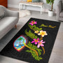 Guam Polynesian Custom Personalised Area Rug - Plumeria Tribal Polynesian 1