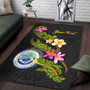 Federated States Of Micronesia Polynesian Custom Personalised Area Rug - Plumeria Tribal Polynesian 3