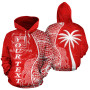 Tuvalu Polynesian Custom Personalised Hoodie Coconut Red White