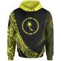 Chuuk State Hoodie - Yellow Polynesian Patterns Sport Style