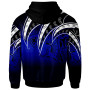 Vanuatu Hoodie - Tropical Leaf Gradient Blue Style