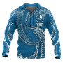 Yap Micronesia All Over Hoodie - Blue Tribal Wave