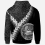 American Samoa Hoodie - American Samoa Coat Of Arms With Polynesian Tattoo White