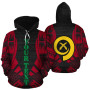 Vanuatu Polynesian Personalised Custom Hoodie - Red Tattoo