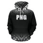 Papua New Guinea All Over Hoodie Fog Black Style