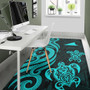 Tokelau Area Rug - Turquoise Tentacle Turtle Polynesian 5