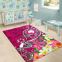 Pohnpei Area Rug - Turtle Plumeria (Pink) Polynesian 6