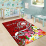 Pohnpei Custom Personalised Area Rug - Turtle Plumeria (Red) Polynesian 6