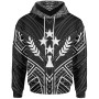 Kosrae State Hoodie - Kosrae State Seal Black Tribal Patterns