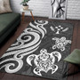 Kosrae Area Rug - White Tentacle Turtle Polynesian 3