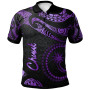 Chuuk Polynesian Polo Shirt - Poly Tattoo Purple Version 1