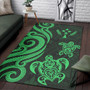 Kosrae Area Rug - Green Tentacle Turtle Polynesian 3