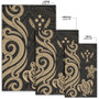 Kosrae Area Rug - Gold Tentacle Turtle Polynesian 6