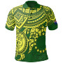 Cook Islands Polo Shirt - Cook Islands Flag Yellow Turtle Hibiscus 1