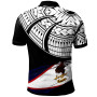 American Samoa Custom Personalised Polo Shirt - Claws Pattern With Flag Black Color 2