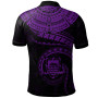 Tuvalu Polynesian Personalised Polo Shirt - Tuvalu Waves (Purple) 2