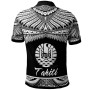 Tahiti Polynesian Custom Personalised Polo Shirt - Poly Tattoo White Version 2