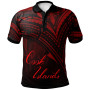 Cook Islands Polo Shirt - Red Color Cross Style 1