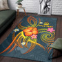 Vanuatu Polynesian Personalised Area Rug - Legend of Vanuatu (Blue) Polynesian 2