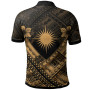 Marshall Islands Polynesian Custom Personalised Polo Shirts - Marshall Islands Gold  Flag Camisole Hibiscus Style 2