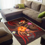 Wallis and Futuna Polynesian Personalised Area Rug - Legend of Wallis and Futuna (Red) Polynesian 2