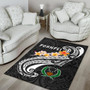 Pohnpei Area Rug - Pohnpei Seal Polynesian Patterns Plumeria (Black) Polynesian 4