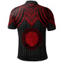 Northern Mariana Islands Custom Personalised Polo Shirt - Polynesian Armor Style Red 2