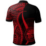 Federated States of Micronesia Polo Shirt Red - Polynesian Tentacle Tribal Pattern 2