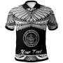 Palau Polynesian Custom Personalised Polo Shirt - Poly Tattoo White Version 1