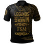 Federated States of Micronesia Polo Shirt - Legends Are Born In Gold Color 1