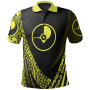 Yap State Polo Shirt - Yellow Polynesian Patterns Sport Style 1